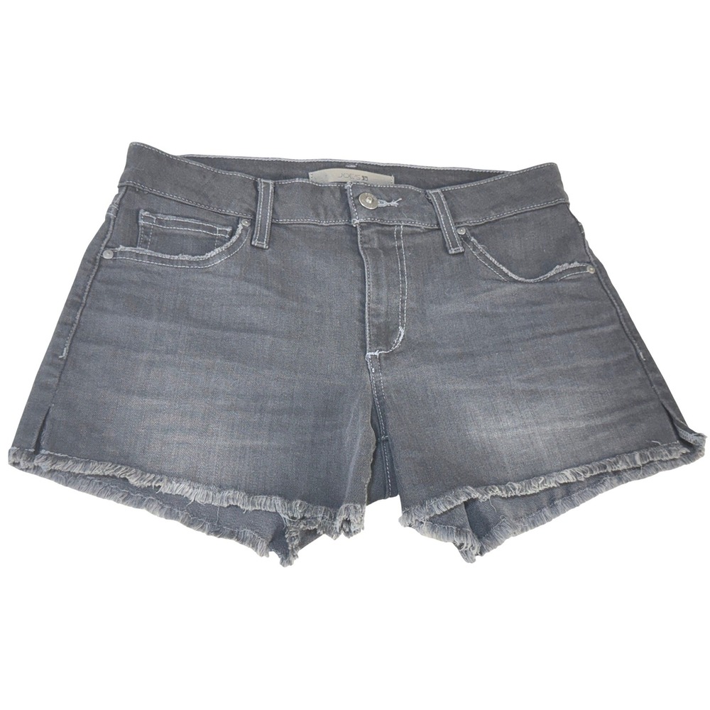 Joe's Jeans Womens Faded Black Cut Off Denim Shorts Raw Hem Size 26 CL 138‎